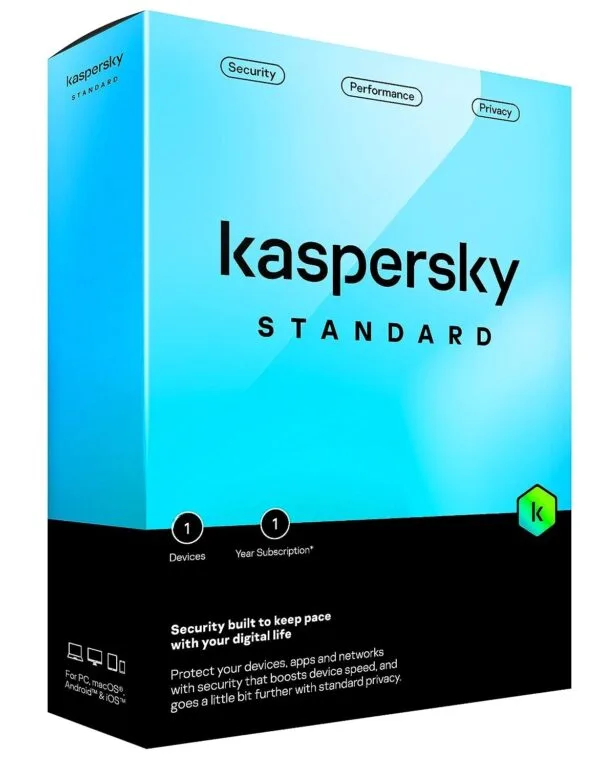 Kaspersky Standard – Latest Version | 1 PC | 1 Year | Email Delivery