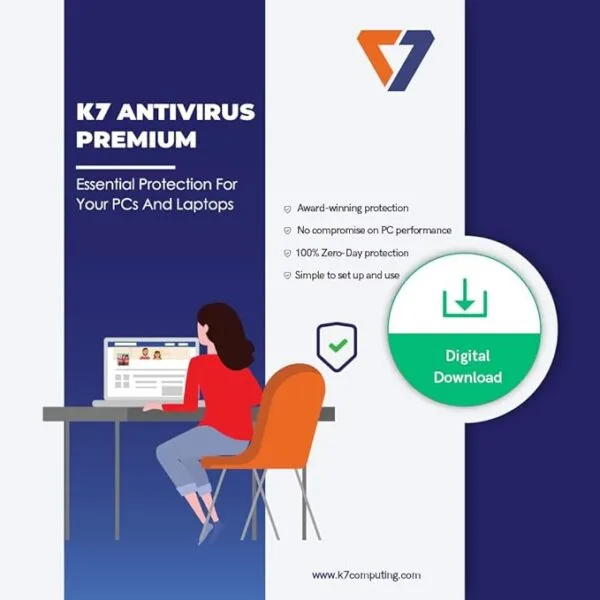 K7 Antivirus Premium | 1 User-1 Year | Instant Email Delivery