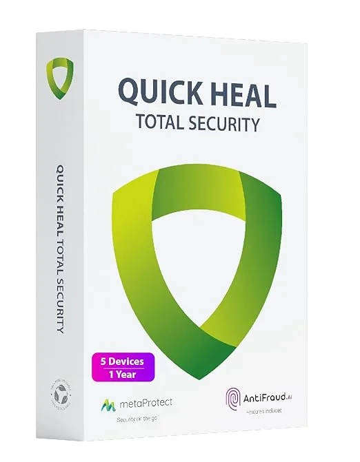 Quick Heal Total Security Antivirus – 5 Users, 1 Year | Latest Version with Instant Key Delivery via Email 🛡️✨