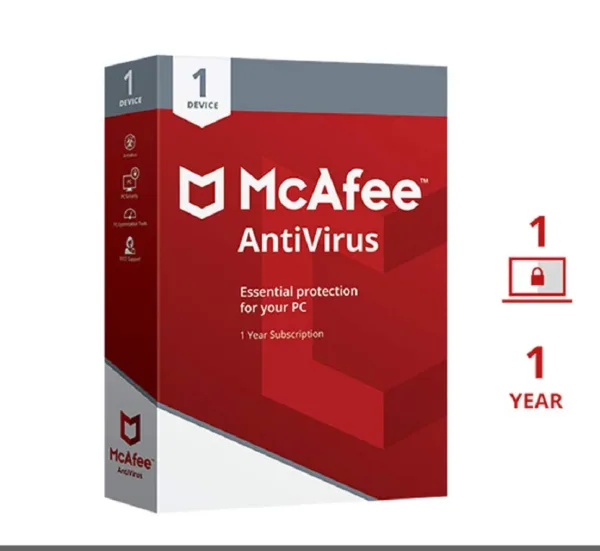 McAfee Antivirus – 1 User - 1 Year (Email Delivery)